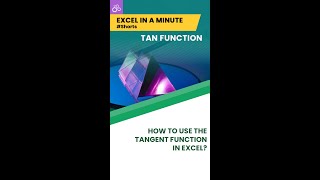 TAN FUNCTION IN EXCEL #shorts