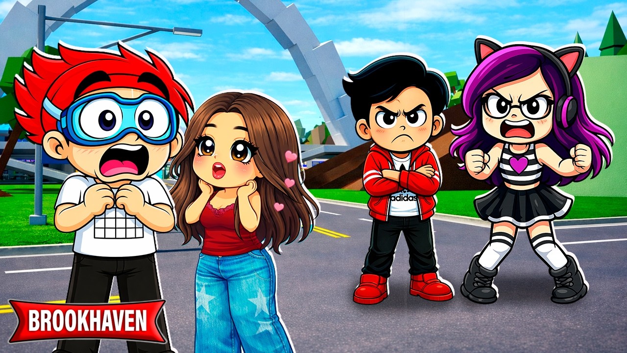 LUKY TIENE UNA ENAMORADA SECRETA en BROOKHAVEN ROBLOX | Kori