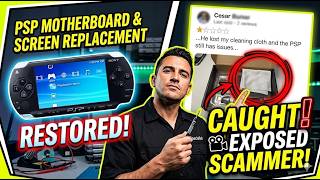 HE TRIED TO SCAM ME! 😡 PSP Motherboard & Screen Replacement (Exposing Cesar/Uremy/Uremo aka rest.)