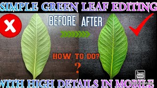 SIMPLE GREEN LEAF EDITING WITH HIGH DETAILS IN MOBILE . LIGHTROOM TUTORIAL screenshot 2