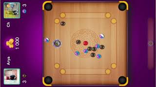 Online carrom board gameplay |👑Arya 🆚👑Akash | कैरम बोड गेम डाउनलोड | Carrom pool Android mobile game screenshot 5