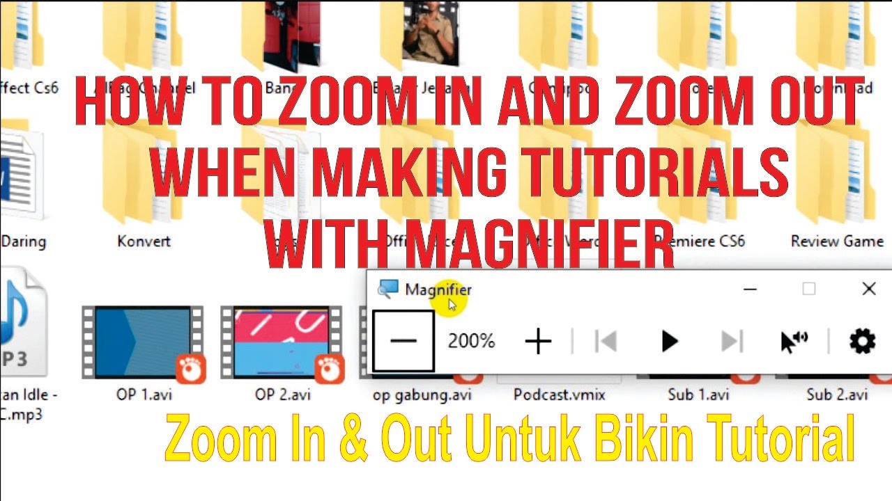 Zoom In dan Zoom Out Dengan Magnifier || Cara Membuat Zoom In dan Zoom