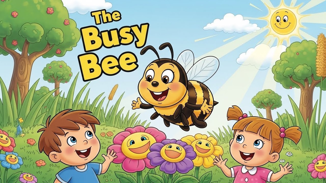 🐝 The Busy Bee | Fun Kids Song About Bees & Nature | Happy Tale & Tune