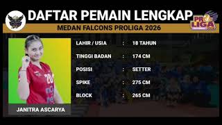 Inilah skuat Falcon Medan di Proliga 2026 (Subscribe Pls) #proliga #volleyball #falcon #fyp 