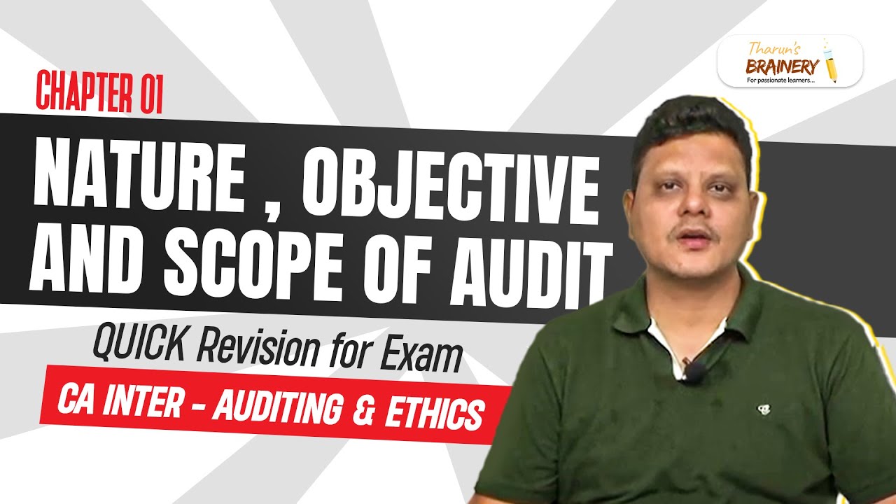 CA Inter - Audit | Chapter 1: Nature , Objective and Scope of Audit ...