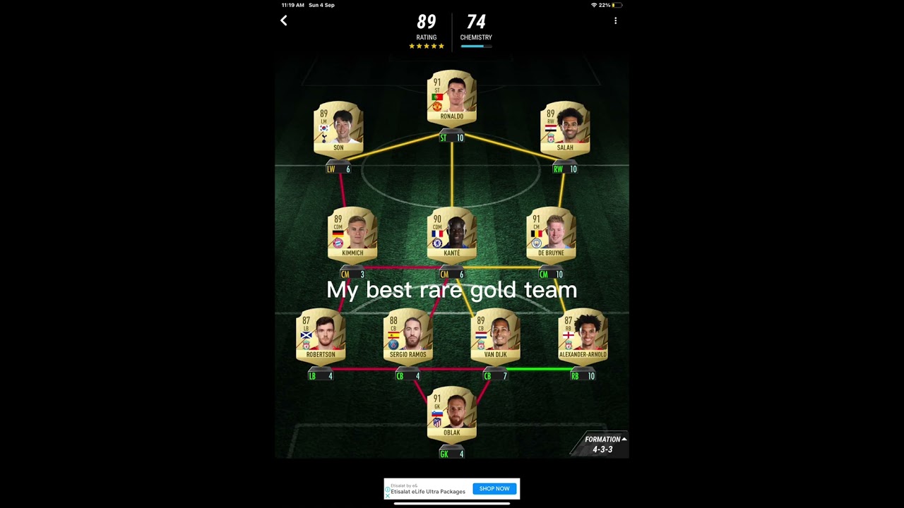 My best non rare gold vs My best rare gold team