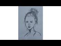 How to draw a girl with pencil sketch  beautiful drawing girl  easy drawing drawing