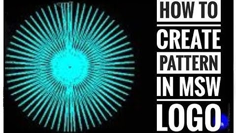 How to make a Pattern in MSW Logo/MSW LOGO command for Pattern/MSW logo command for class 4 & 5