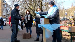 Акція /Долаємо коронавірус разом!/ Безкоштовні маски в Броварах по вул  Гагаріна 24/03/2020