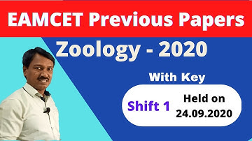 Eamcet Zoology 24.09.2020 Shift 1 | Eamcet Previous Papers Venkat Botany