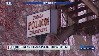 Stabbing near Ithaca Police Department