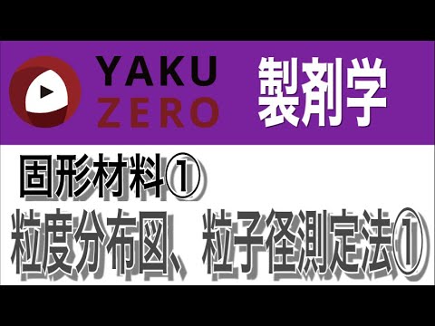 粉体の性質①「粒度分布図、粒子径測定法（ふるい分け法、顕微鏡法）」