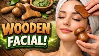 Wooden Facial ASMR to Calm Anxiety; camera touching #asmrfacial #asmranxiety