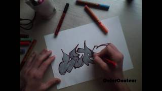 Graffiti Sketch - Pen On Paper - Zerf - Throw Up