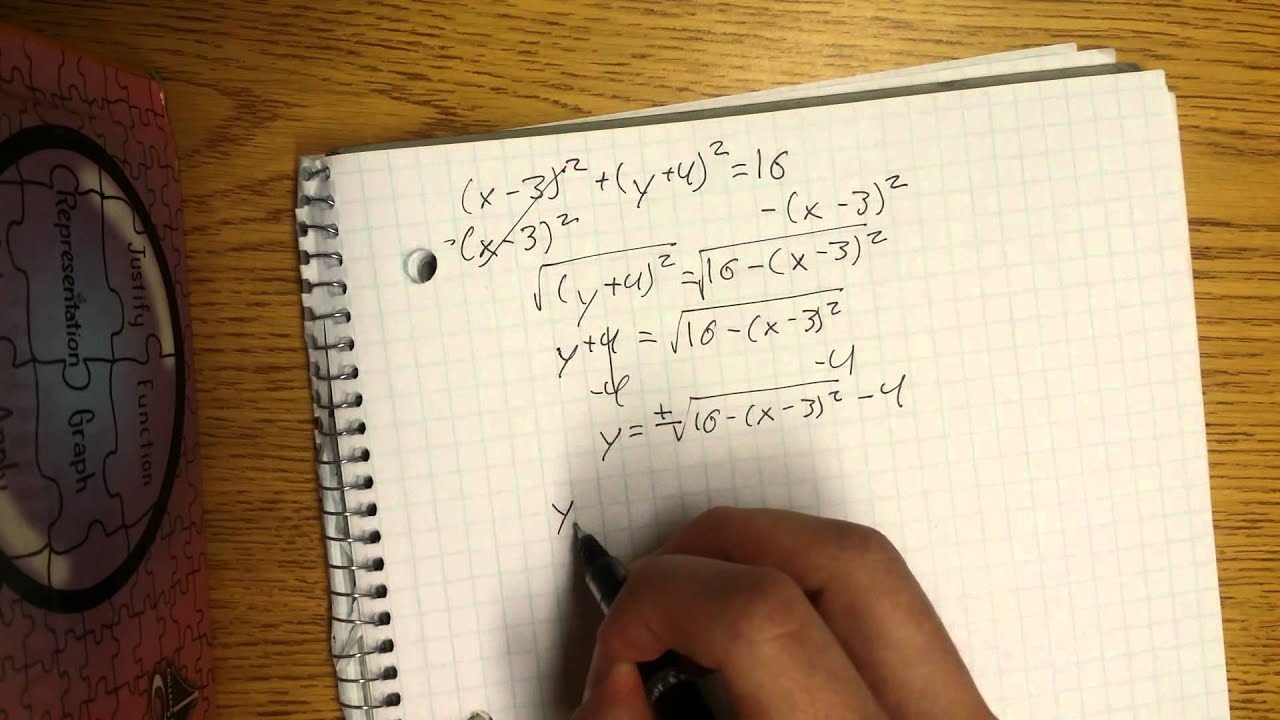 Mathed - Putting a Circle into the Calculator - Truman