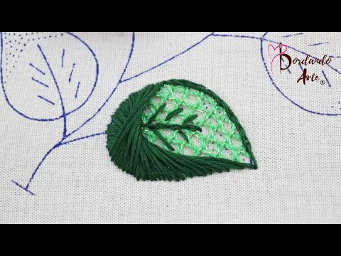 BORDADO FANTASÍA PUNTADA FÁCIL PARA HOJAS | HAND EMBROIDERY EASY FANTASY STITCH