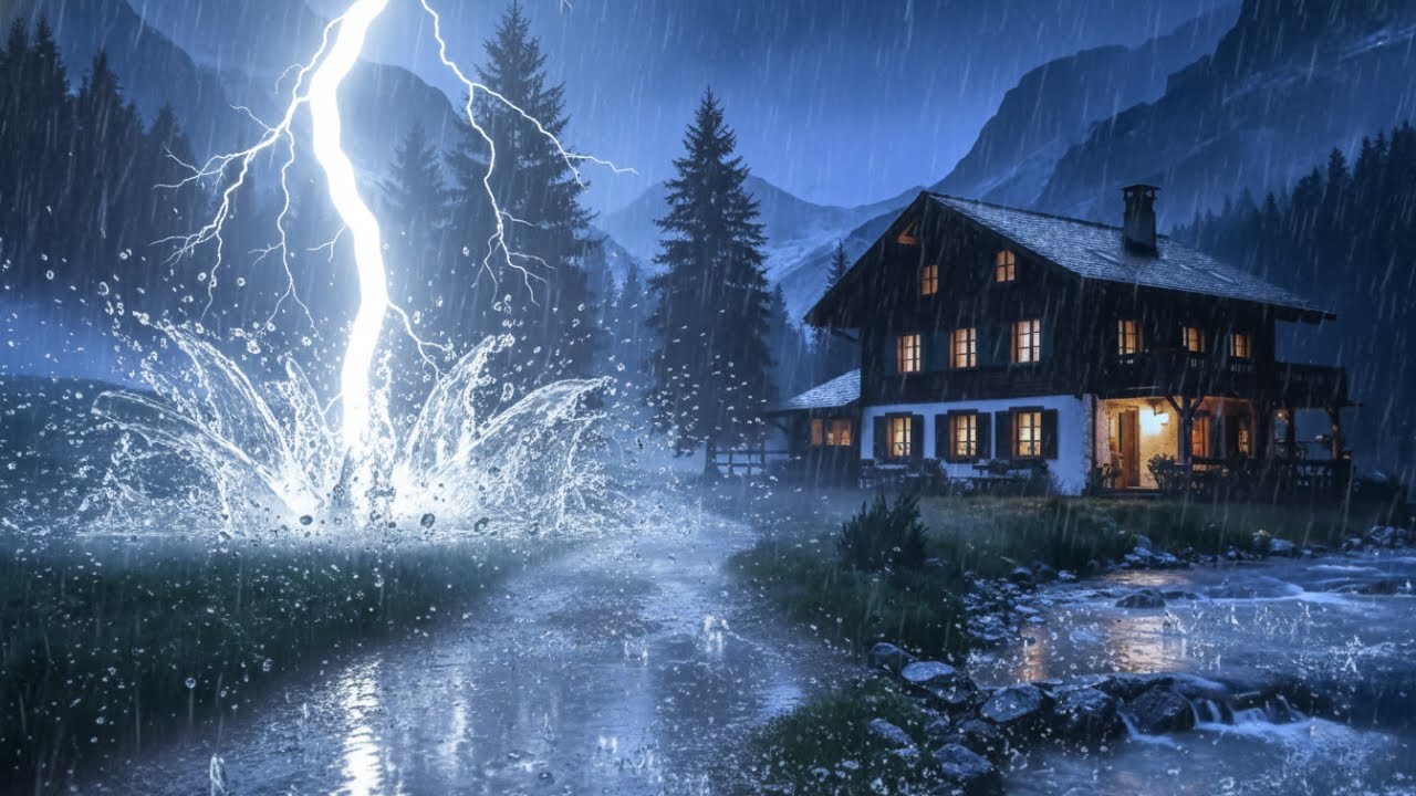 A Cozy Country House by the River on a Rainy Night | For a Peaceful Night’s Sleep