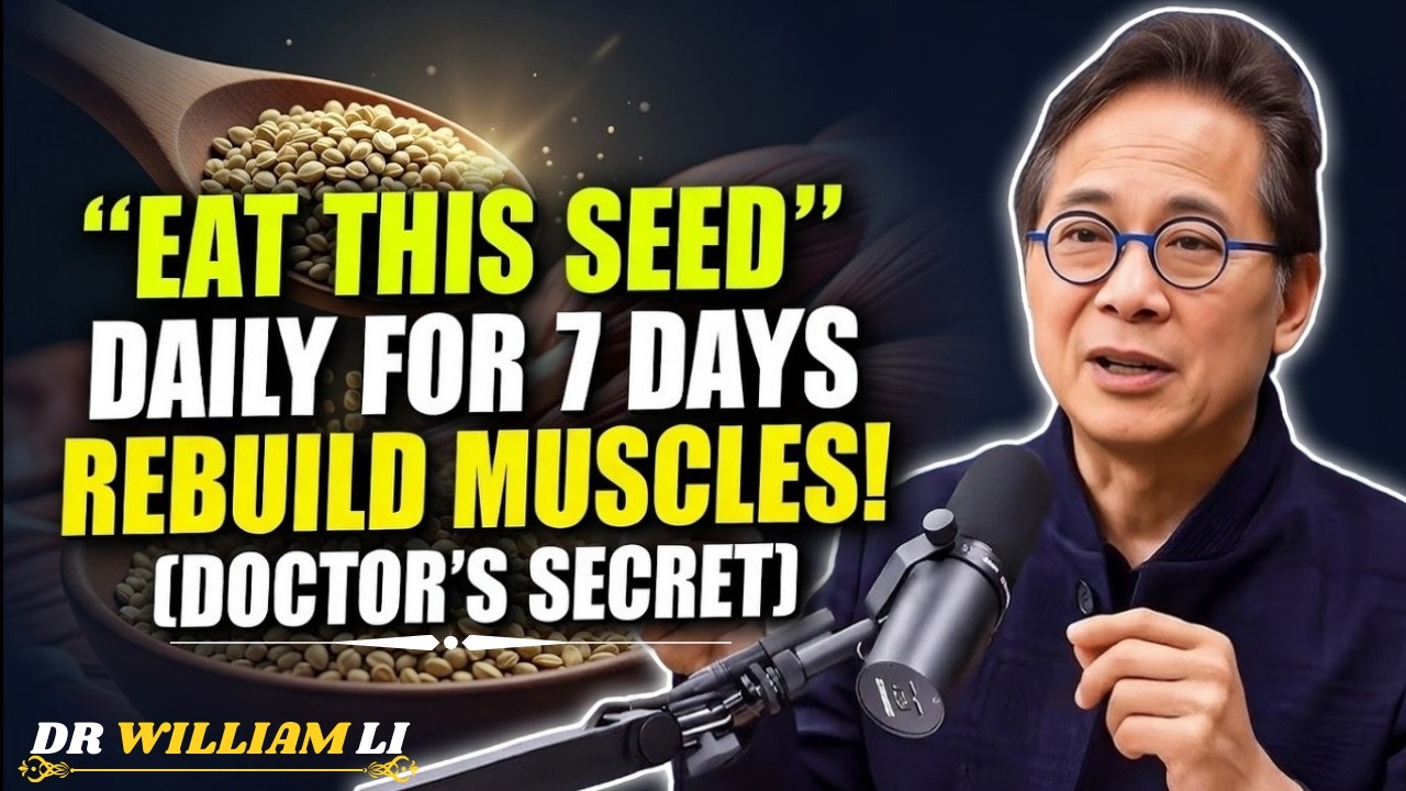 Build Muscle After 60  THIS Cheap Seed Has 300x More Protein Than Chicken |  Dr  William Li