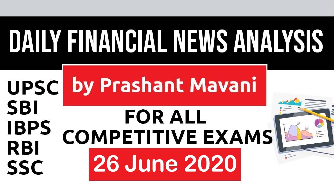 Daily Financial News Analysis in Hindi - 26 June 2020 - Financial Current Affairs for All Exams