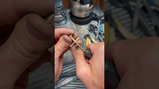 14K YELLOW GOLD THREE NAILS CROSS PENDANT / Dynamis Jewelry