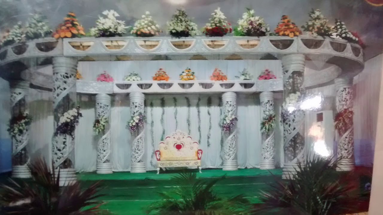 Wedding flower stage decoration photos