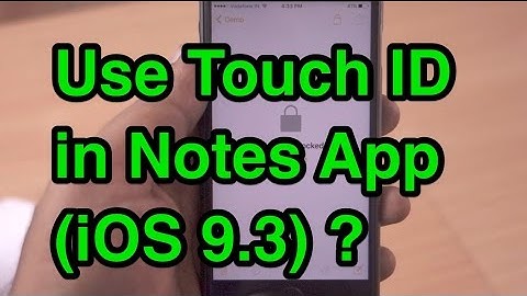 How to use Touch ID in Notes App (iOS 9.3)?