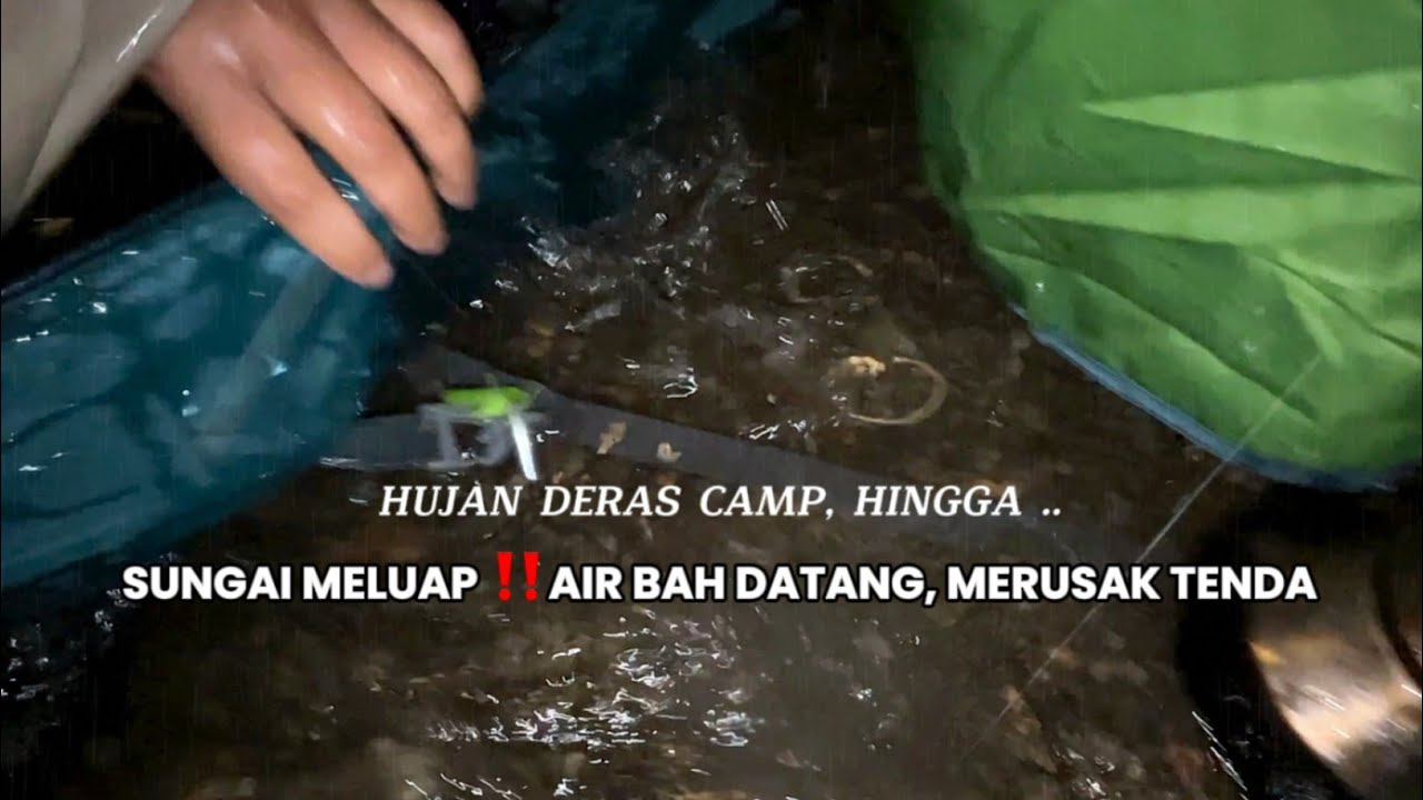 КЕМПИНГОВАЯ РЫБАЛКА НА РЕКЕ С СИЛЬНЫМ ДОЖДЕМ [ПЕРЕГРУЗКА, ПОЙДОВАЯ ВОДА ПОПАДАЕТ В ПАЛАТКУ]