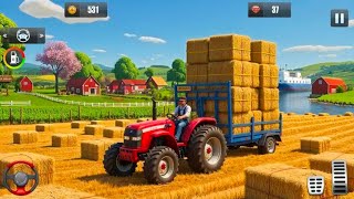Tractor Farming 3DSimulator Modern Agriculture Heavy Tractor Harvest Village Career Android GamePlay screenshot 1