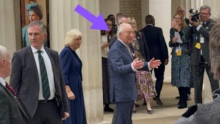 The King & Queen Arrive In Honour Of Queen Elizabeth Ii At The Kings Gallery