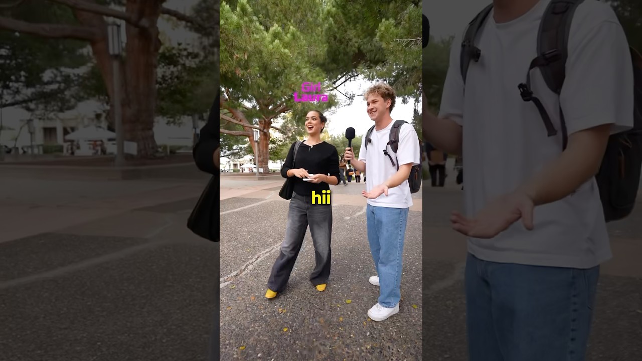 Случайные студенты колледжа соревнуются за свидание