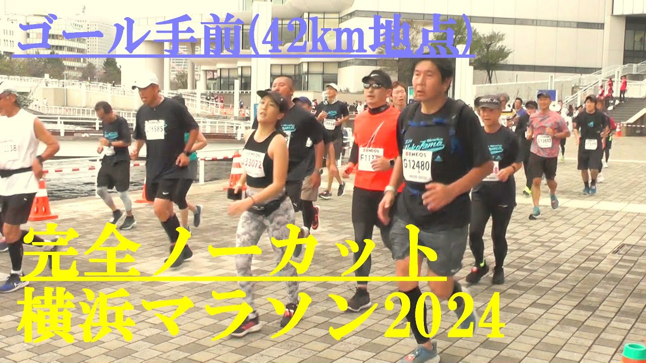横浜マラソン2024　ゴール手前(42km地点)　完全ノーカツト　2024.10.27