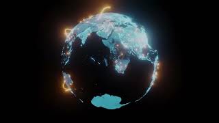 World Connection Animation Background | Earth Spinning Motion Graphics | 1 Hour Loop #background