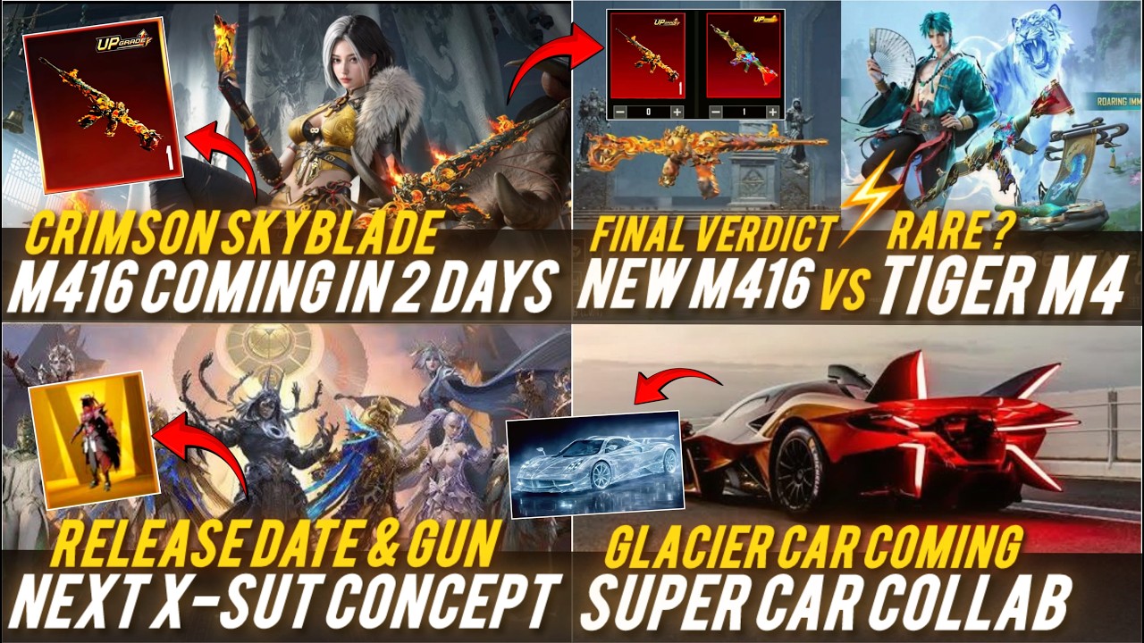 🔴NEW M416 COMING IN 2 DAYS 🔥😱 TIGER VS CRIMSON 🔥 X-SUIT CARNIVAL INFO ✅ NEXT SUPER CAR IS CONFIRMED🔥