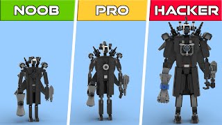 LEGO Upgraded TITAN CAMERAMAN : Noob, Pro, HACKER!!! / (Skibidi Toilet 50)