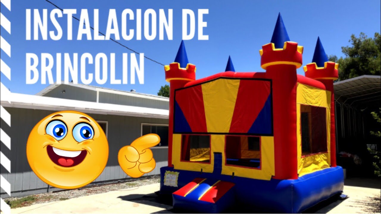COMO INSTALAR UN BRINCOLIN - YouTube