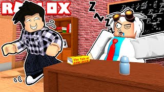 ÉCHAPPER AU GROS PROFESSEUR À L'ÉCOLE DE ROBLOX !! (Escape School Obby)