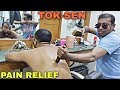 Body pain relief Tok Sen massage therapy by Indian barber | Neck cracking | ASMR