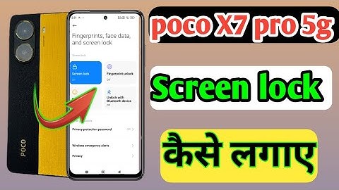 How to set screen lock in poco X7 pro 5g/ screen lock settings/ pattern lock kaise lagaye