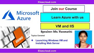 #Azure Cloud Launching Windows VM and Installing Web Server | Ekascloud | English