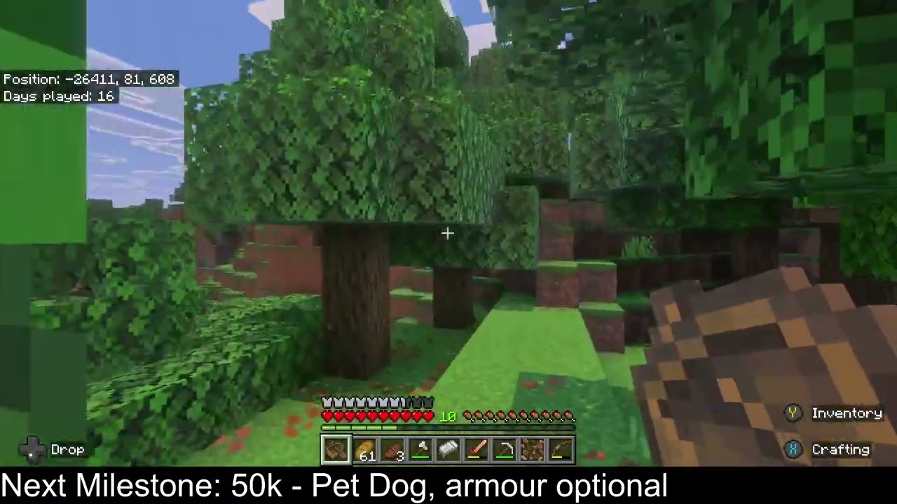 Hit 50k!! 1 Million Block WALKING Challenge w/ Milestone Quests Part 2