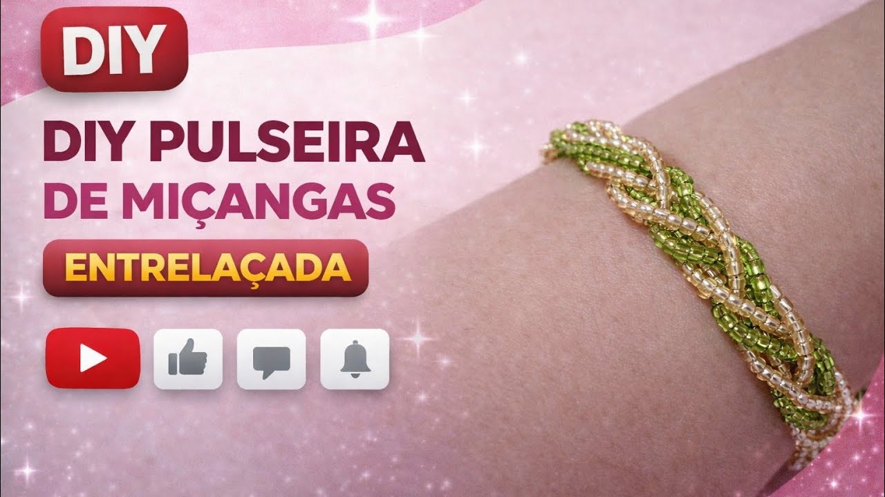 Pulseira de Miçangas Entrelaçada 