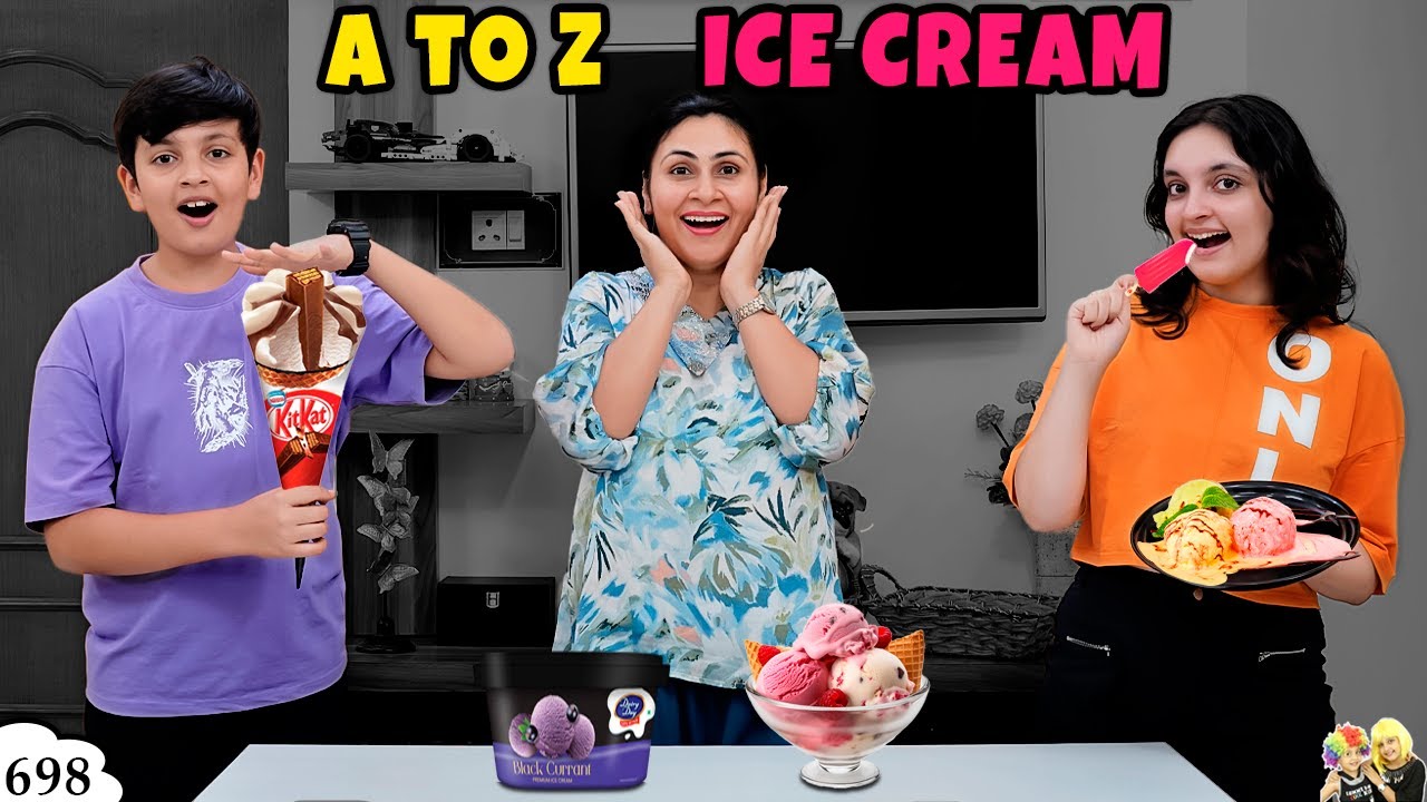 A TO Z ICE CREAM | Aayu and Pihu Show