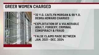 Greer women charged with exploiting vulnerable adult, more
