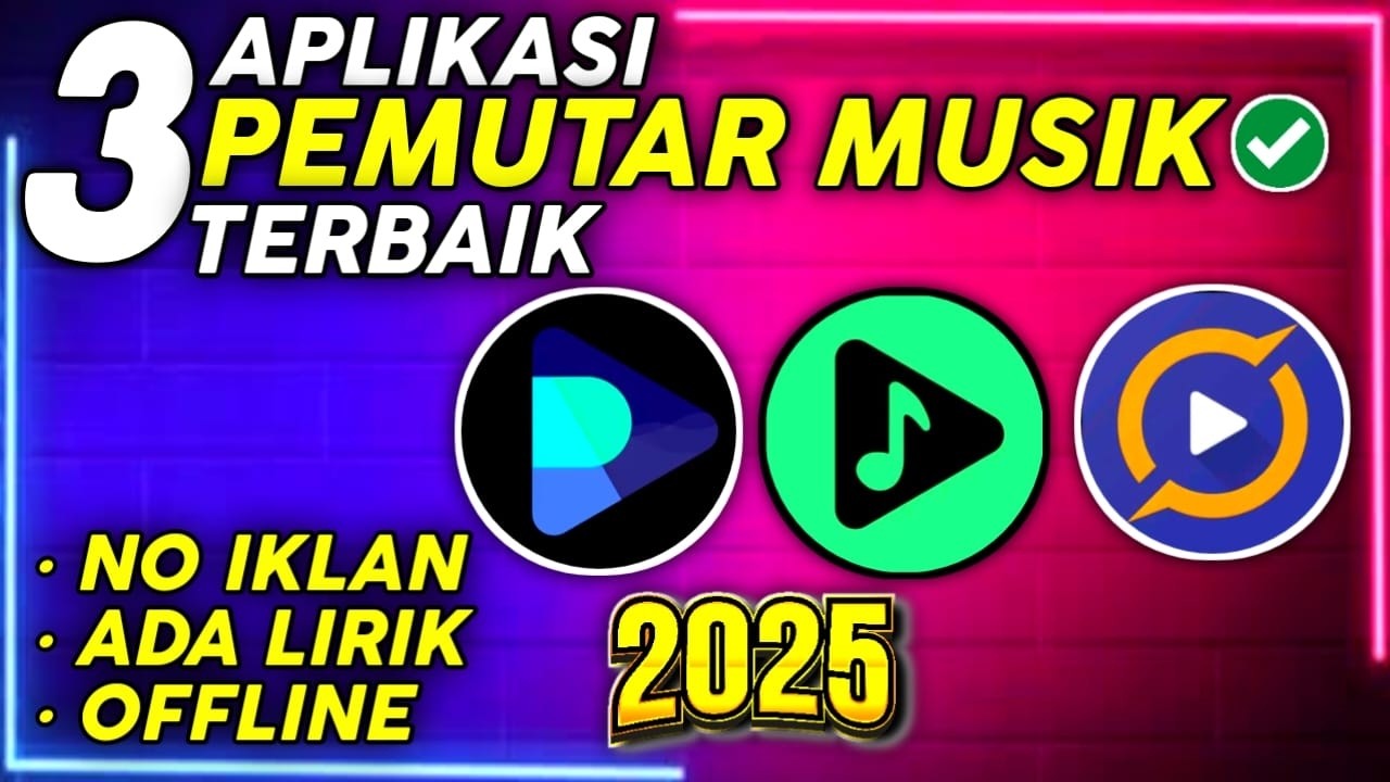 TOP 3 Aplikasi Pemutar Musik Terbaik Android 2025 🔥 Offline, Ada Lirik & Tanpa Iklan!