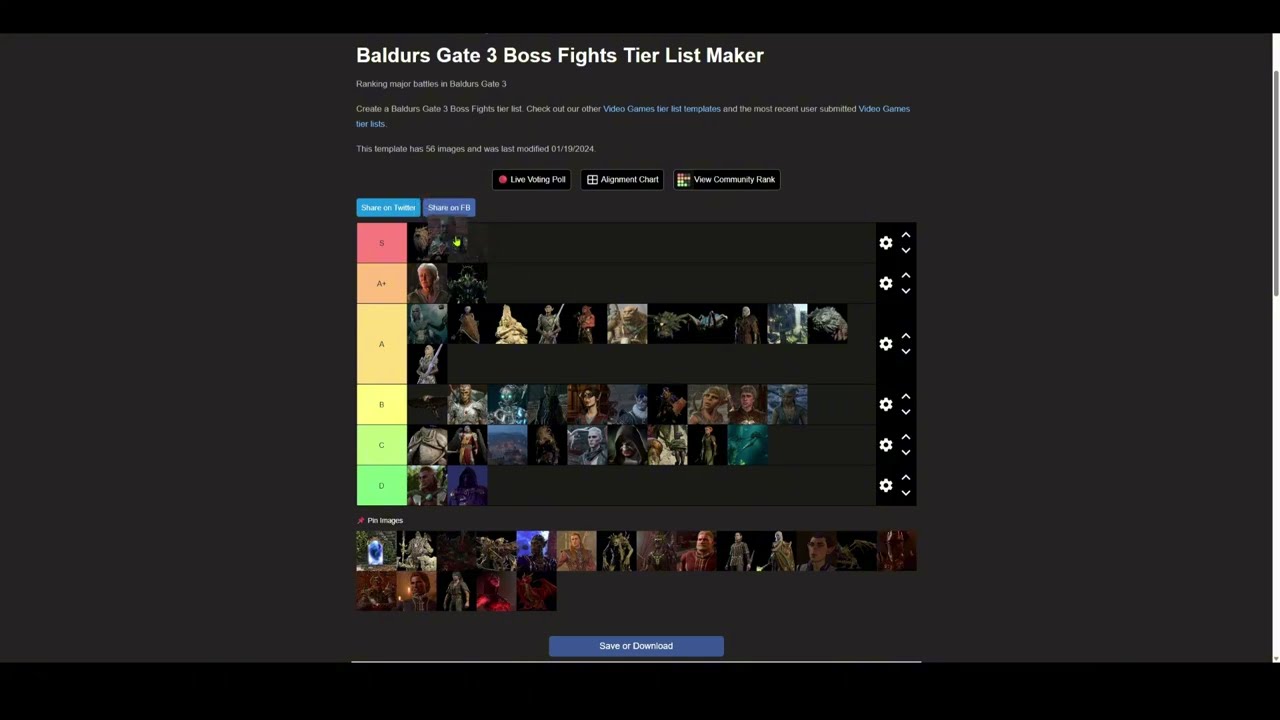 Baldur's Gate 3 Boss fight tier list