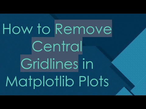 How to Remove Central Gridlines in Matplotlib Plots