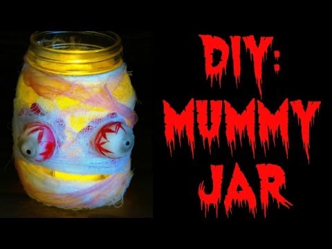 DIY Halloween jars pt. 1 (mummy) 🎃