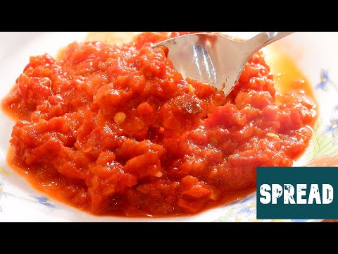 Red pepper spread - pepper relish recipe - AJVAR