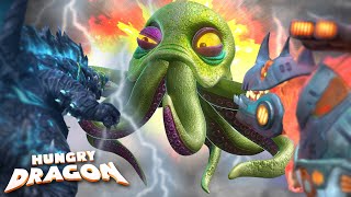 THE GIANT NEW OCTO BOSS DEFEATED!!! - Hungry Dragon screenshot 2