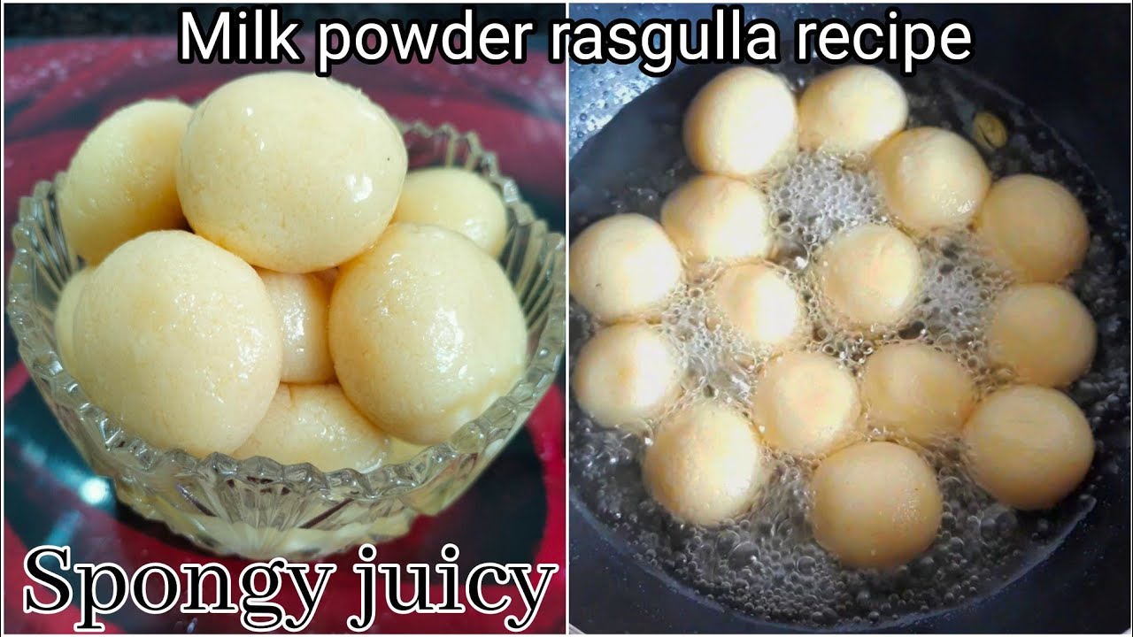 Milk powder Rasgulla recipe | spongy juicy rasgulla recipe | quick and ...